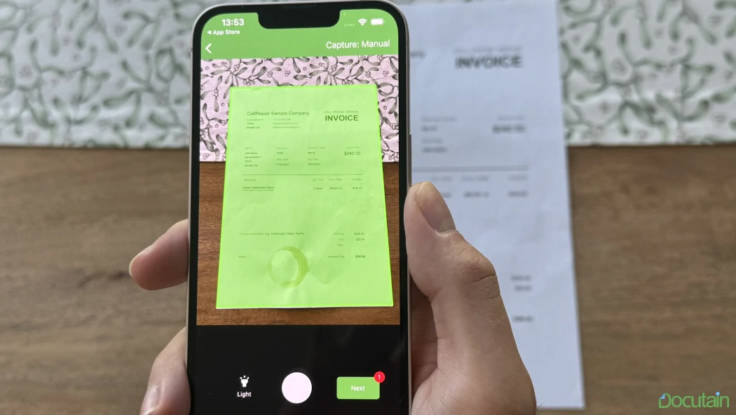Mit der Scanner App Dokumente einscannen